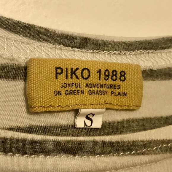 Piko 1988 Gray and White Striped Shirt - Picture 2 of 8